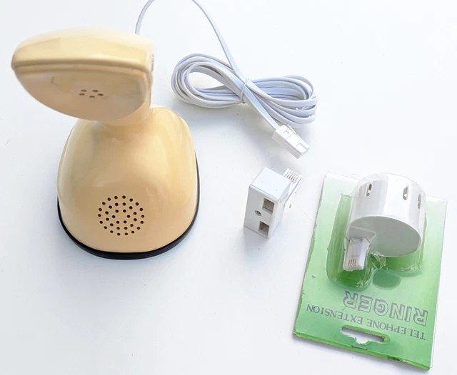 Ericofon External Ringer ORIGINAL IVORY ERICSSON Ericofon Dial Telephone with Mechanical Bell ...