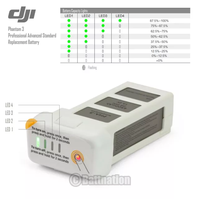 For DJI Phantom 3 Professional Intelligent Flight LiPo Battery 4500mAh 15.2V