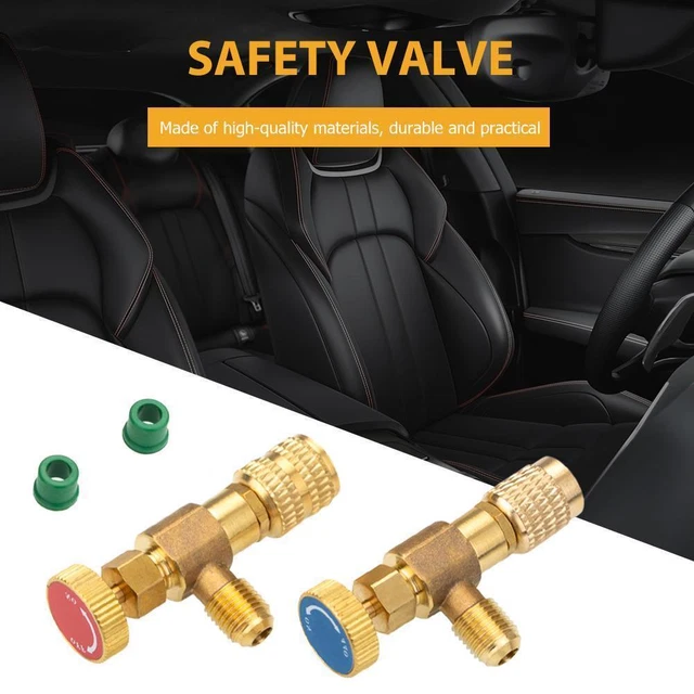 AIR CONDITIONING REFRIGERANT Safety Valve Charging Hose Valves Hand