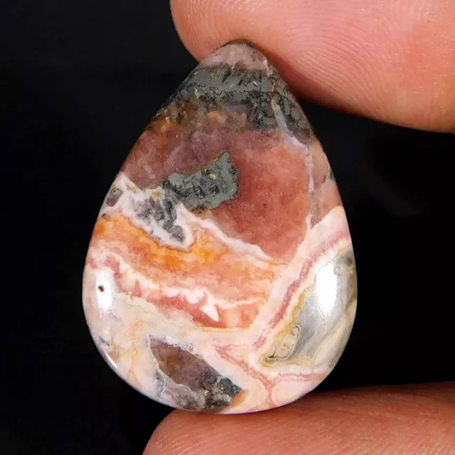 36.15Cts. RED Rhodochrosite 100% Natural Unique Pear Cabochon Loose Gemstone
