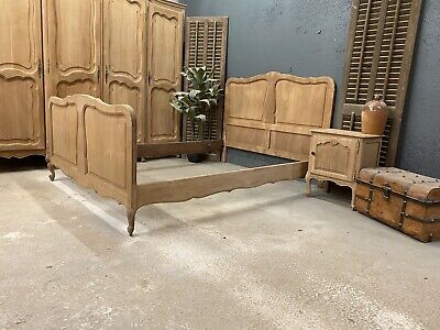 Vintage French Double size bed/ Sandblasted French bed shabby chic style 2