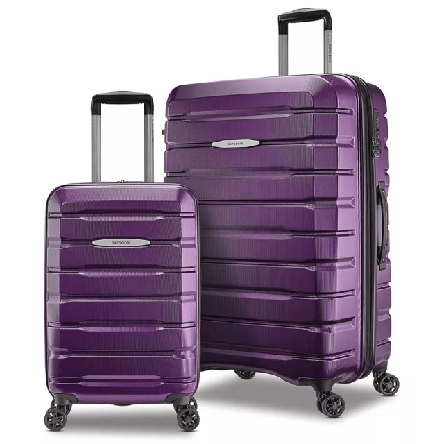 Samsonite Tech 2.0 Hardside Luggage with Spinner Wheels, 2 Piece, Purple (Used)