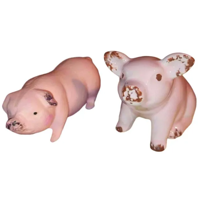 Two Vintage Pigs One Ceramic&One Wrought-iron Mint Cond Hand Painted SfPf H0me