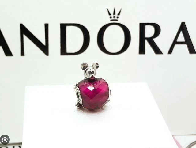 Pandora Disney Mickey Mouse & Fuschia Heart Charm