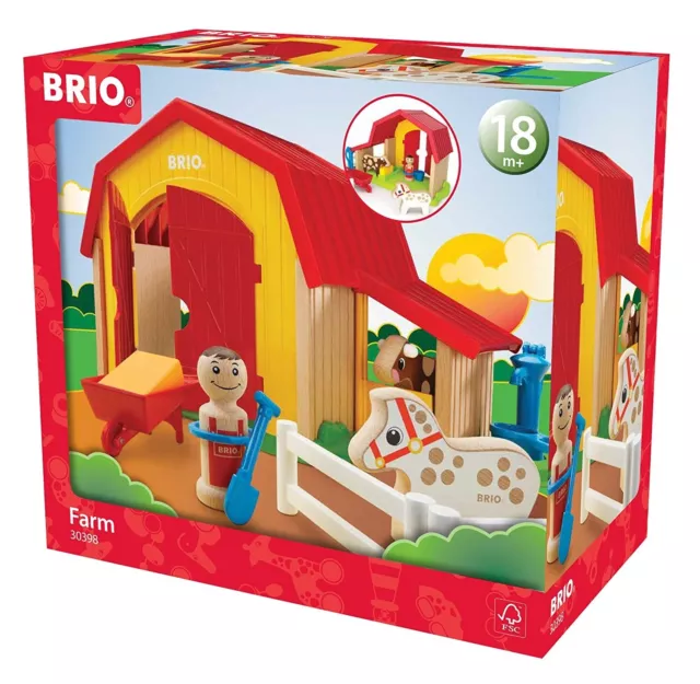 Genuine BRIO 30398 FARM PLAYSET Quality Learning Educational Preschool Toy