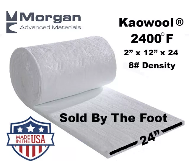 2 Kaowool 32 x 24 Ceramic Fiber Blanket Insulation 8# Thermal Ceramics  2300F