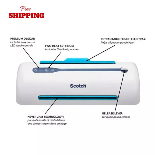 Scotch Professional Anti-Jam Thermal Laminator, (TL906)