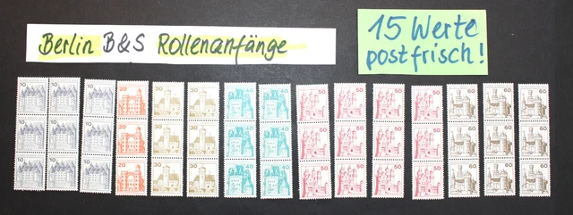 Berlin B&S 15 ROLLENANFÄNGE RA3  RA1  Rollenanfang Rollenmarken ** TOPP!