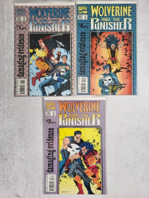 Marvel Comics Wolverine & The Punisher #1-3 Full Series Comic Book Lot 1 2 3