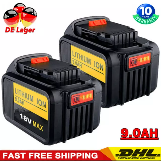 18V 9,0 Ah (Li-Ion) Akku Für DeWalt XR DCB184-XJ Ersatz-Akku DCB182 DCB200-2 Neu