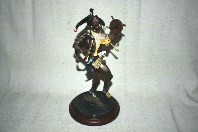 "SPIRIT OF THE BLACKBIRD" Franklin Mint Bronze Figure Native American