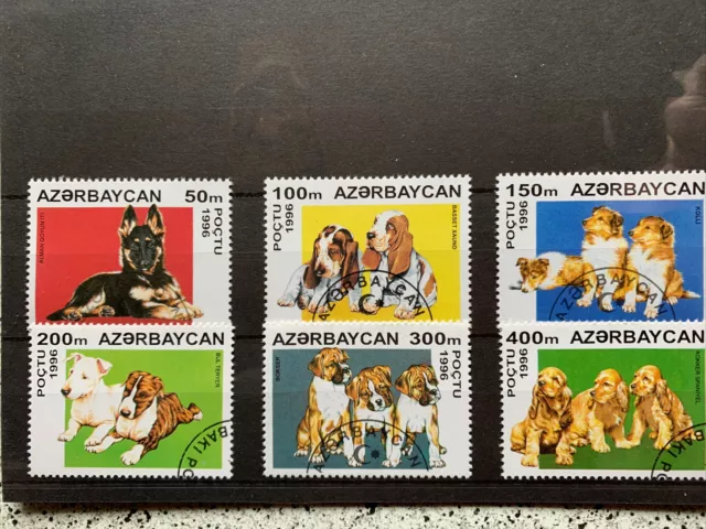 Briefmarken Hunde, gestempelt, Aserbaidschan 1996