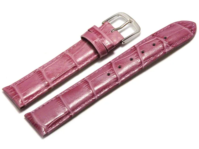 Bracelet montre cuir grain croco couleur framboise 12mm 14mm 16mm 18mm 20mm 22mm