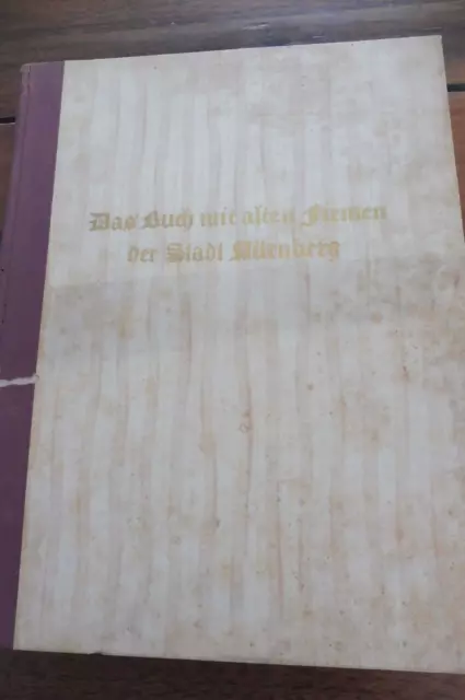 Das Buch mit alten Firmen der Stadt Nürnberg 1959