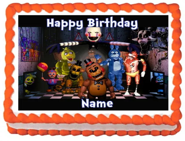 FIVE NIGHTS AT FREDDY'S Edible Cake topper image Party decoration