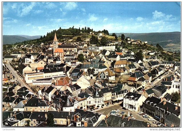 58 CHATEAU CHINON - vue generale aerienne de la ville ----
