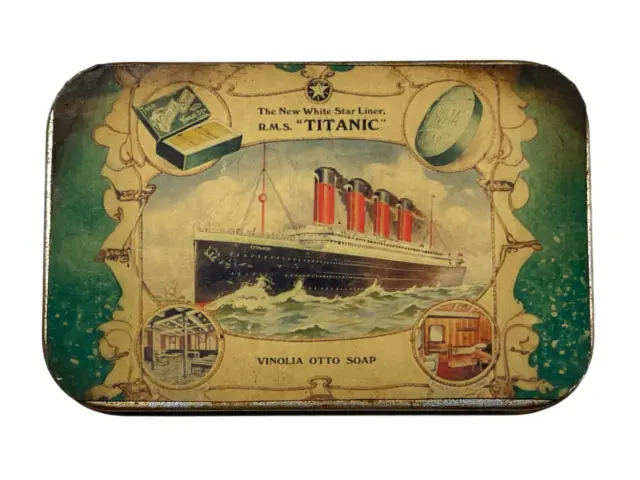 Titanic Memorabilia Tin Container Storage Titanic White Star Line Ship Replica