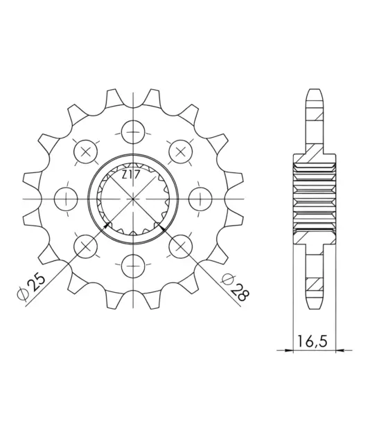 Ritzel Supersprox 525 17Z