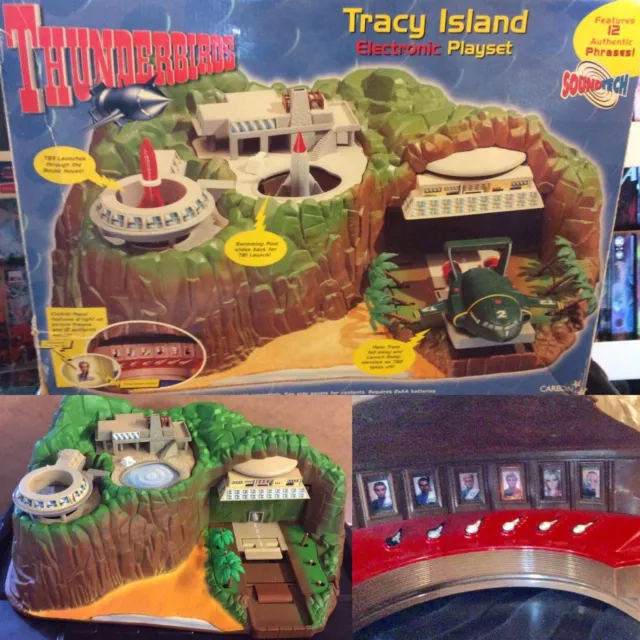 THUNDERBIRDS Electronic TRACY ISLAND playset with Box CARLTON Vivid imaginations