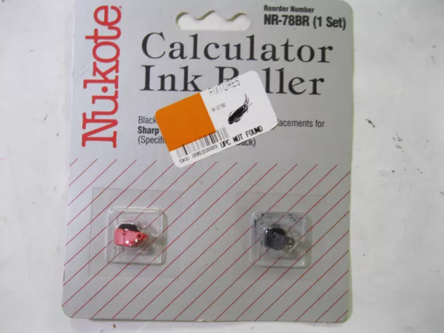 Nu-kote Calculator Ink Roller "Black & Red" NR78BR