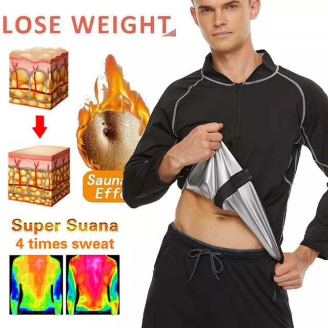 Men's Hot Sweat Heat Trapping T-shirt Fat Burner Singlet Sauna Workout Shapewear