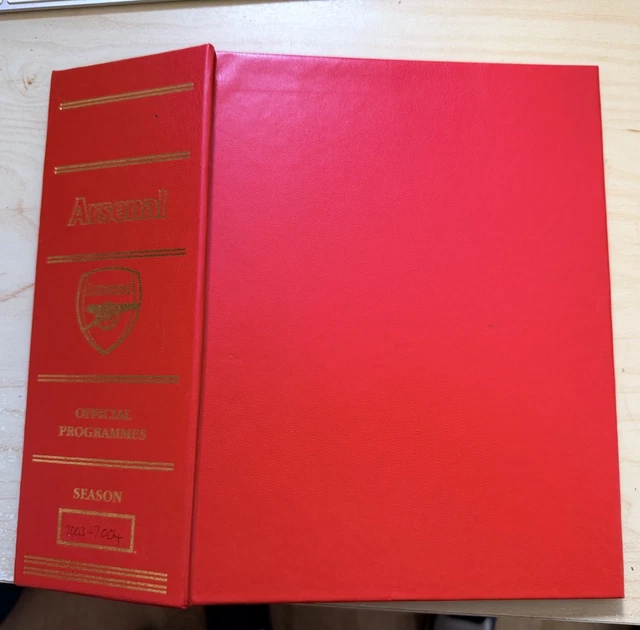ARSENAL FC 2000 S OFFICIAL FOOTBALL PROGRAMME BINDER ONE OF 8 8 65 arsenal-fc-2000-s-official-football-programme-binder-one-of-8-8-65