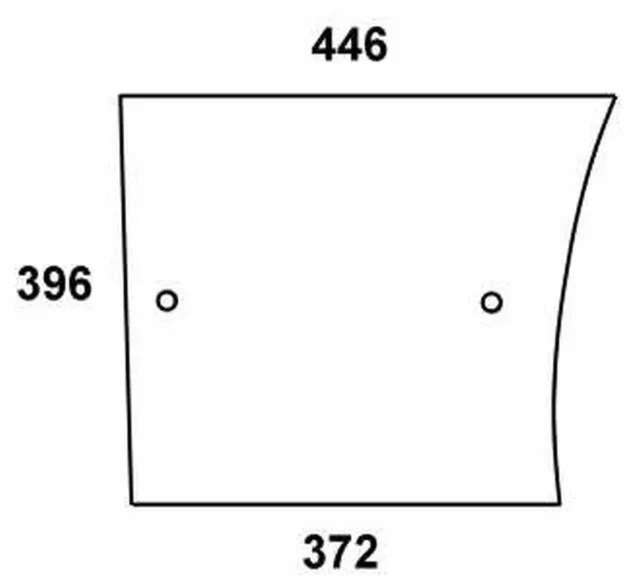 Türscheibe unten links / rechts - John Deere L57909 - Kabine MC-1, CC-2 Serie 4