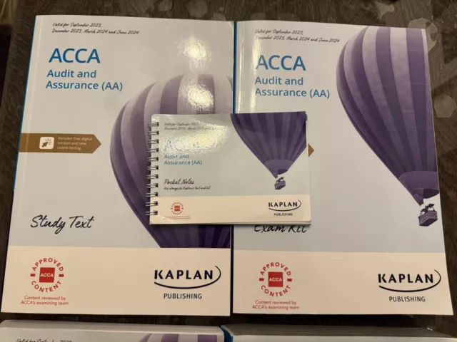 Kaplan ACCA Audit & Assurance 2023/24 (Exam Kit, Study Text & Pocket Notes)