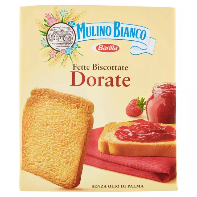 Mulino Bianco - Fette biscottate "Le dorate", 36 fette - 8 pezzi da 315 g [2520