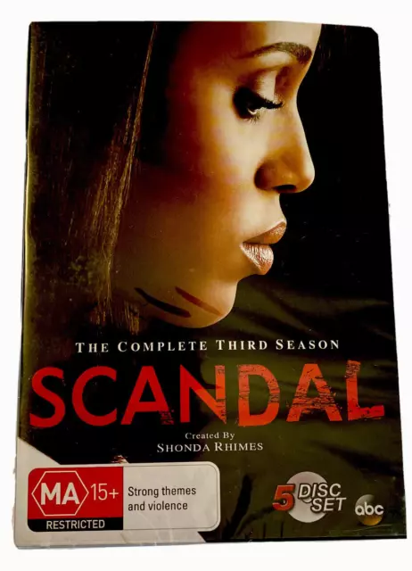 Scandal The Complete Third Season DVD New 5 Disc Set MA15+ Reg 4 Tracked Post