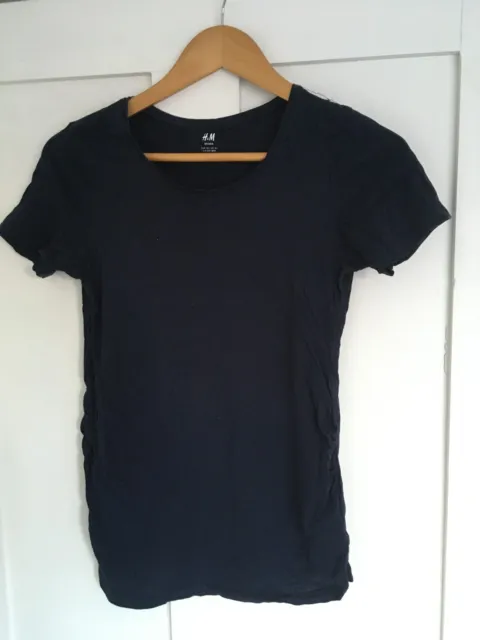 Maternity short sleeved top HM MAMA XS navy - good used condition.