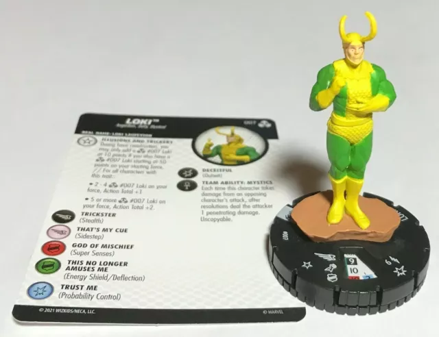 Marvel Heroclix Avengers War Of The Realms C Loki 007 With Card