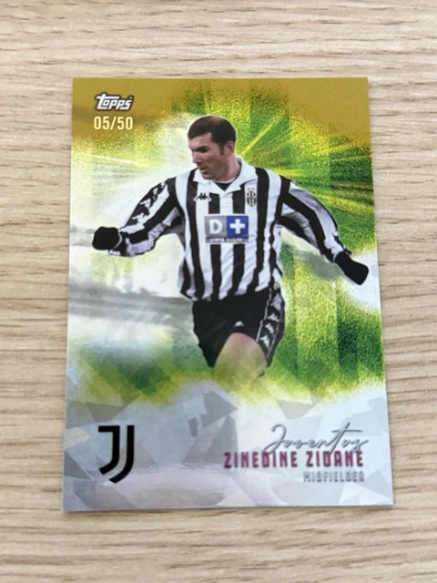 Carte Topps Juventus 2025 – Zinedine Zidane – Bona Fíde Baller N°46 – Near Mint