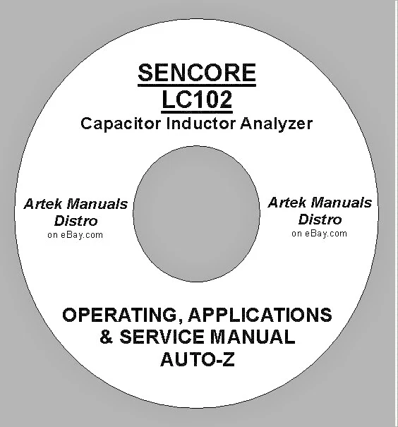 Lc102 Loader SENCORE LC102 CAPACITOR lnductor Analyzer Operation Applications ...