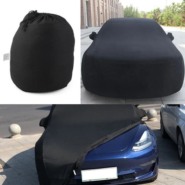 Schwarz Auto Voller Abdeckung Wasserdicht Freien Staubdicht für Tesla Modell 3