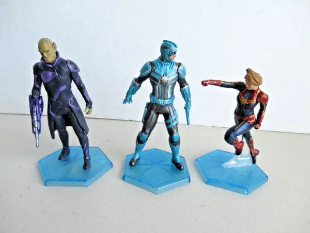Disney Figurine 4" Captain Marvel Kree and Talos Playset Cake Topper Lot of 3