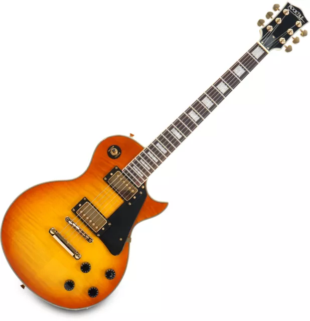 B-WARE E-Gitarre Tonabnehmer Humbucker PickUp Mahagoni Kabel Orange Honey Burst