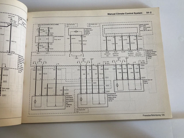 2005 FORD FREESTAR Mercury Monterey Wiring Diagrams Pinouts Schematics
