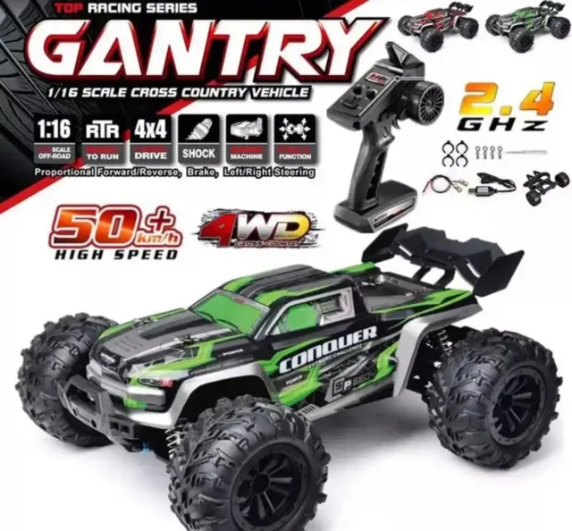 1:16 Kids Boys Toy RC Car Monster Truck 2.4 GHz Remote Control Buggy Big Wheel