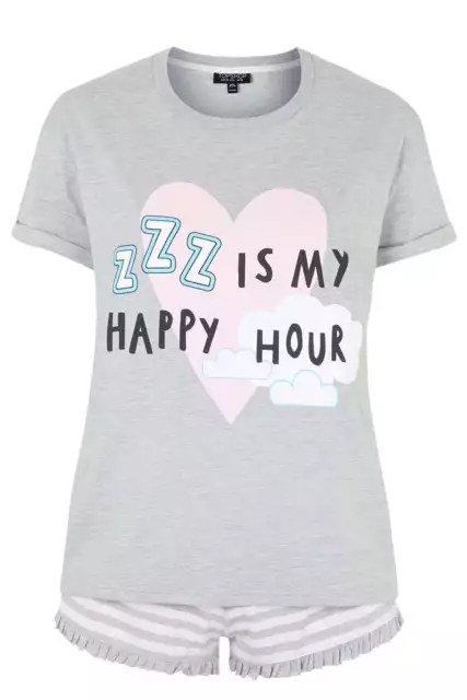 Topshop Zzz Is My Happy Hour Pyjama Ensemble - UK 12 / Ue 40 Neuf