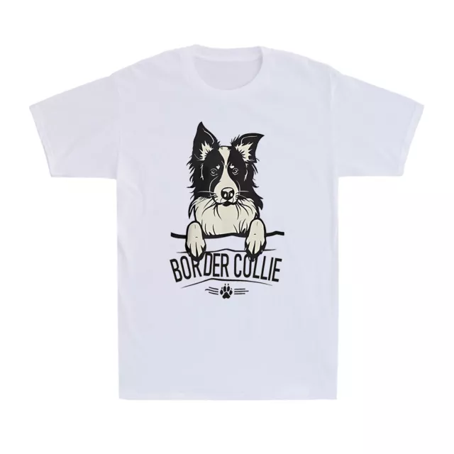 T-shirt da uomo Border Collie bella e intelligente cane divertente amante del cane novità