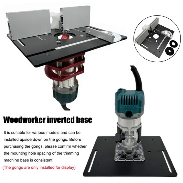 Aluminum Router Table Insert Plate Electric Wood Milling Flip Board V8C9 V5T0