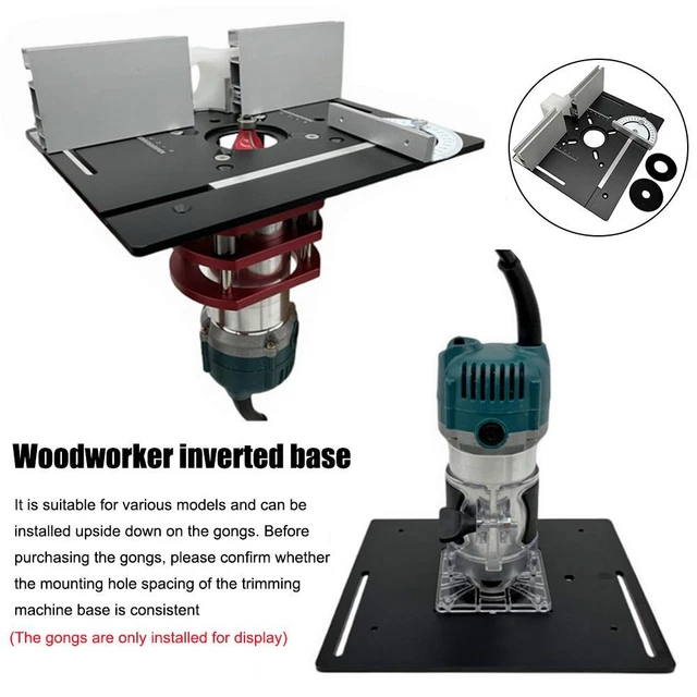 Aluminum Router Table Insert Plate Electric Wood Milling Flip Board V8C9 V5T0