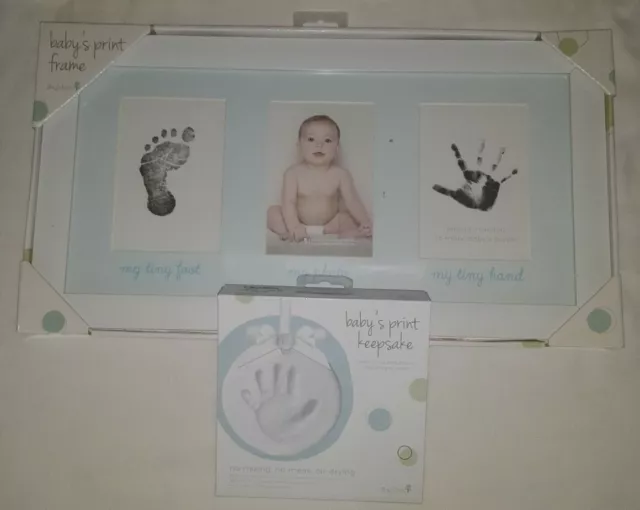 Lot of 2 - Baby's Handprint/ Footprint/ Photo Frame & Baby keepsake Print