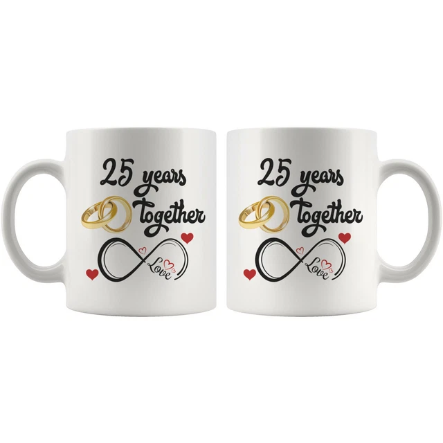 Silver Wedding Anniversary Gift For Him And Her 25th Anniversary Mug For Husband