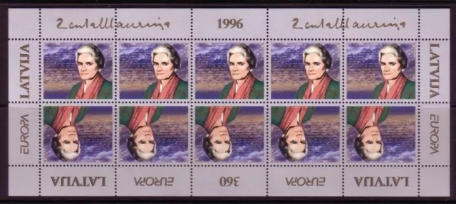 Lettland Mi-Nr. 423 Postfrisch(Mint) Kleinbogen Europa 1996 Berühmte Frauen