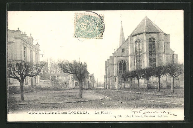CPA Chennevieres-les-Louvres, La Place