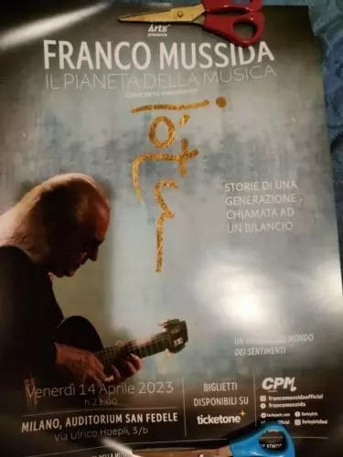 franco mussida poster locandina concerto il pianeta della musica iotù pfm