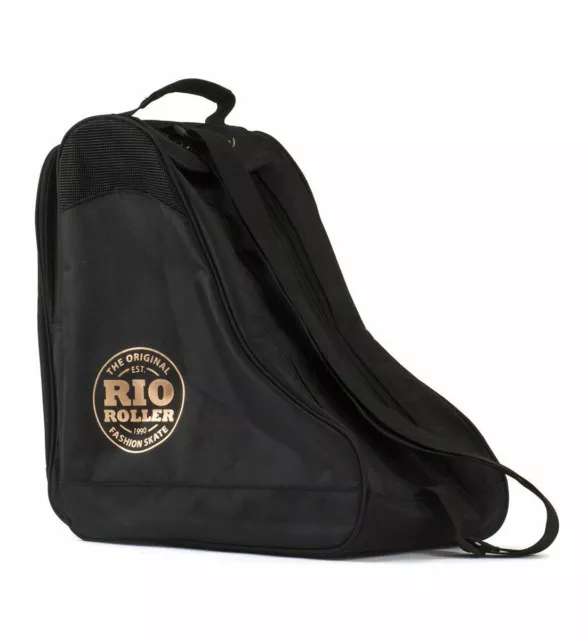 Rio Roller Rose Gold Ice & Quad Skate Bag, Black