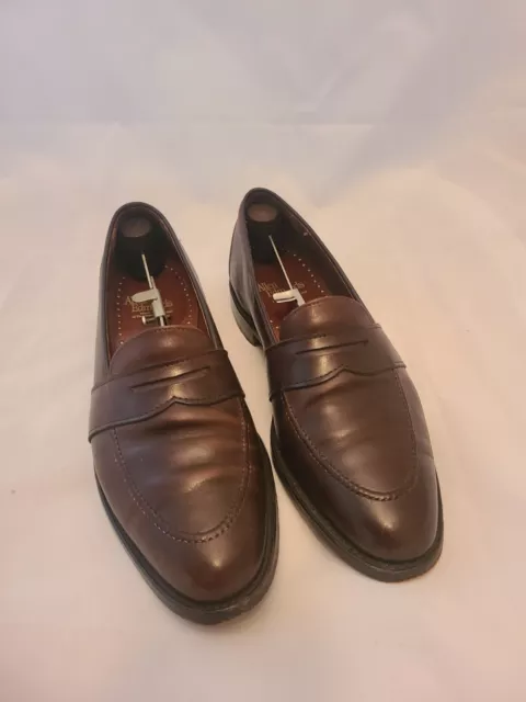 Allen Edmonds Westchester Men's 8.5 D Leather Dress Loafers Shoes Brown